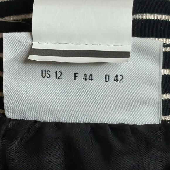 Akris Punto Metallic Striped Short Sleeve Jacket Size 12 - Picture 4 of 7